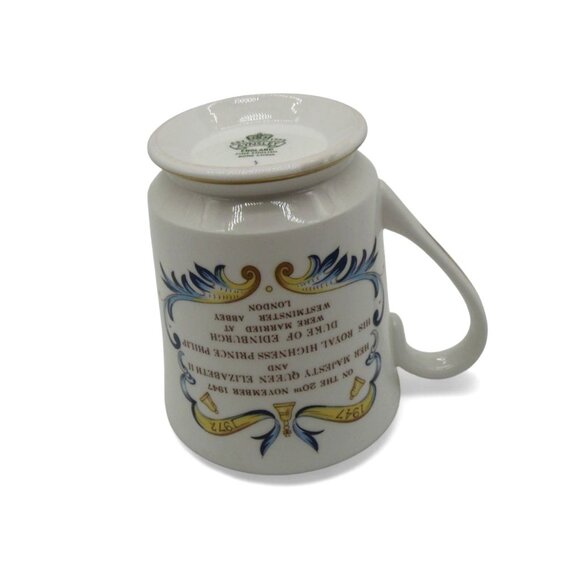 ROYAL COMMEMORATIVE Mug Queen Elizabeth II And Prince Philip 1947-1972 Vintage - Picture 7 of 10